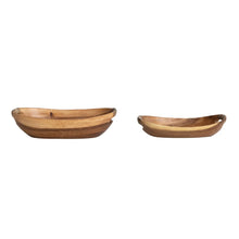 Acacia Wood Bowls w/ Rattan Wrapped Handles, [product_price]- Greenhouse Home