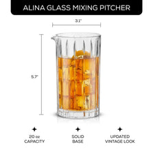 Alina Ribbed Cocktail Mixing Glass Pitcher, [product_price]- Greenhouse Home