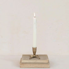 Antique Gold Hand-Forged Iron Bow Shaped Taper Holder Greenhouse Home