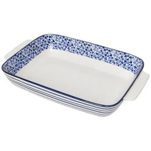 Baking Dish, Indigo Triangles, [product_price]- Greenhouse Home