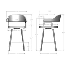 Carmen Upholstered Swivel Stool Amisco