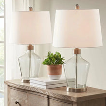 Clear Glass Base Table Lamp, Grey Base, [product_price]- Greenhouse Home