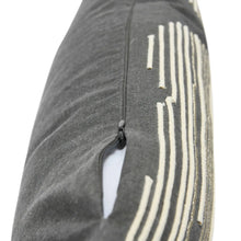 Cotton Lumbar Pillow w/ Gold Thread Embroidery & Rope Applique Greenhouse Home