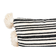 Cotton + Chenille Striped Lumbar Pillow - Greenhouse Home