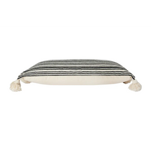 Cotton + Chenille Striped Lumbar Pillow - Greenhouse Home