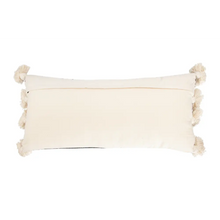 Cotton + Chenille Striped Lumbar Pillow - Greenhouse Home