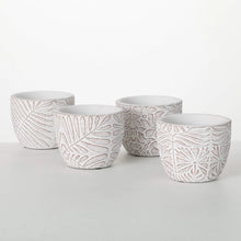 Cream Etched Terracotta Planter, [product_price]- Greenhouse Home