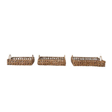 Decorative Hand-Woven Rattan Trays w/ Handles, [product_price]- Greenhouse Home