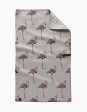 Flamingo Tea Towel Geometry