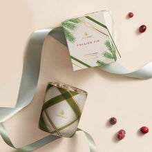 Frasier Fir Frosted Plaid Votive Candle, [product_price]- Greenhouse Home