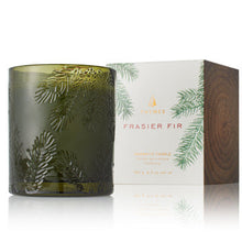 Frasier Fir Molded Green Glass Candle - Greenhouse Home