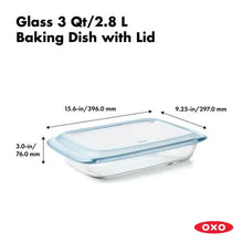 Glass 3Qt Baking Dish w/Lid - Greenhouse Home