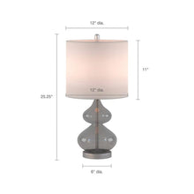 Grey Glass Clear Table Lamp, [product_price]- Greenhouse Home