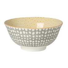 Grey Stamped Bowl - Greenhouse Home