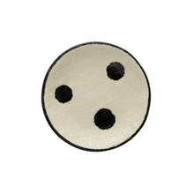 Hand-Painted Stoneware Dish w/ Dots & Linen Texture, Black & Cream Color, [product_price]- Greenhouse Home