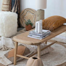 Hand-Woven Cotton and Jute Lumbar Pillow with Macrame, Crochet + Fringe Greenhouse Home