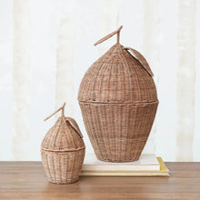 Hand-Woven Rattan Lemon Shaped Baskets Greenhouse Home