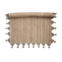 Jute Rug with Braided Tassels - Greenhouse Home