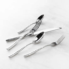 Lucca Faceted Polished Stainless Flatware, Set of 5, [product_price]- Greenhouse Home