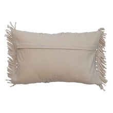 Macrame Lumbar Pillow with Fringe Greenhouse Home