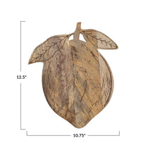 Mango Wood Lemon Shaped Cheese & Cutting Board Greenhouse Home