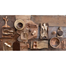 Mango Wood Salad Servers, Walnut Finish, [product_price]- Greenhouse Home