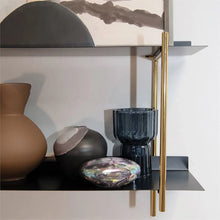 Black + Gold Metal Wall Shelf - Greenhouse Home