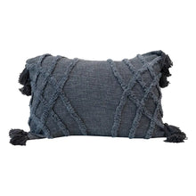 Stonewashed Cotton Blend Slub Pillow - Greenhouse Home