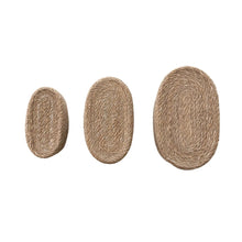 Oval Hand-Woven Seagrass Basket with Lid Greenhouse Home