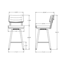 Phoebe Upholstered Swivel Stool Amisco