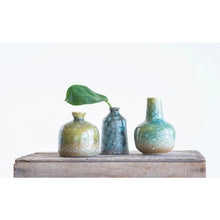 Reactive Glaze Stoneware Vases, Green + Blue - Greenhouse Home