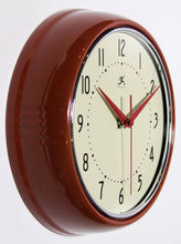 Retro Round Red Indoor Wall Clock 9.5 Inch, [product_price]- Greenhouse Home