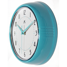 Retro Round Turquoise Indoor Wall Clock 9.5 Inch, [product_price]- Greenhouse Home