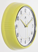 Retro Round Yellow Indoor Wall Clock 9.5 Inch, [product_price]- Greenhouse Home