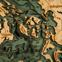 Salish Sea Nautical Wood Chart - Greenhouse Home