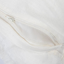 Square Stonewashed Linen Pillow with Fringe Greenhouse Home