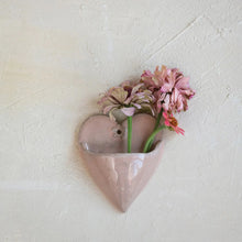 Stoneware Heart Shaped Wall Planter Greenhouse Home