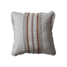 Striped Woven Pillow with Fringe Greenhouse Home