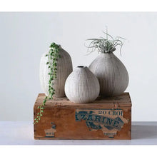 Textured Stoneware Vase - Greenhouse Home
