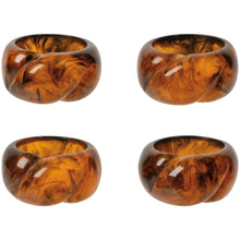 Tortoise Shell Resin Napkin Rings, Set of 4 Danica Heirloom