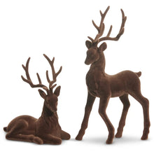 Velvet Brown Flocked Deer Raz Imports