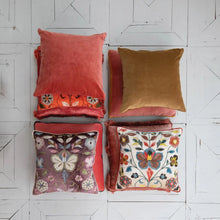 Velvet Cotton Square Pillow Greenhouse Home