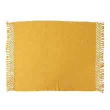 Woven Cotton Throw with Crochet and Fringe, [product_price]- Greenhouse Home