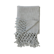 Woven Cotton Throw with Crochet and Fringe, [product_price]- Greenhouse Home