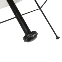 Woven Rattan Bar Stool w/ Black Wrought Iron Legs Greenhouse Home