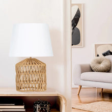 Woven Rope Table Lamp w/ Empire Shade Greenhouse Home