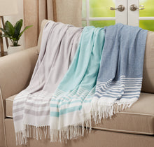 Woven Striped Throw, [product_price]- Greenhouse Home