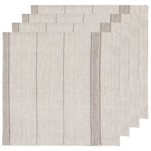 Linen Maison Stripe Napkins, Shadow - Greenhouse Home